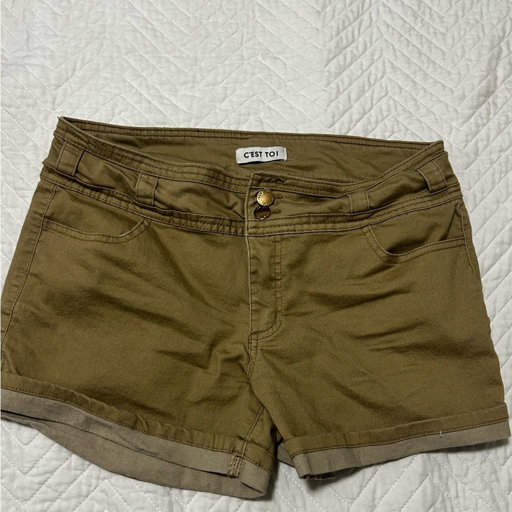 Khaki shorts, five pockets, 3 inch, stretch, material,
